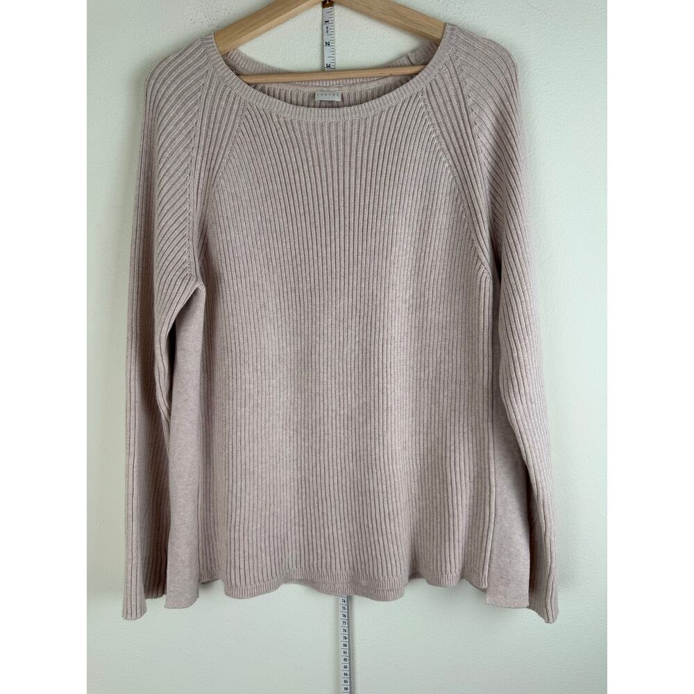 Poetry Organic Cotton Rib Knit Pullover Sweater Oatmeal 10 - Picture 4 of 11